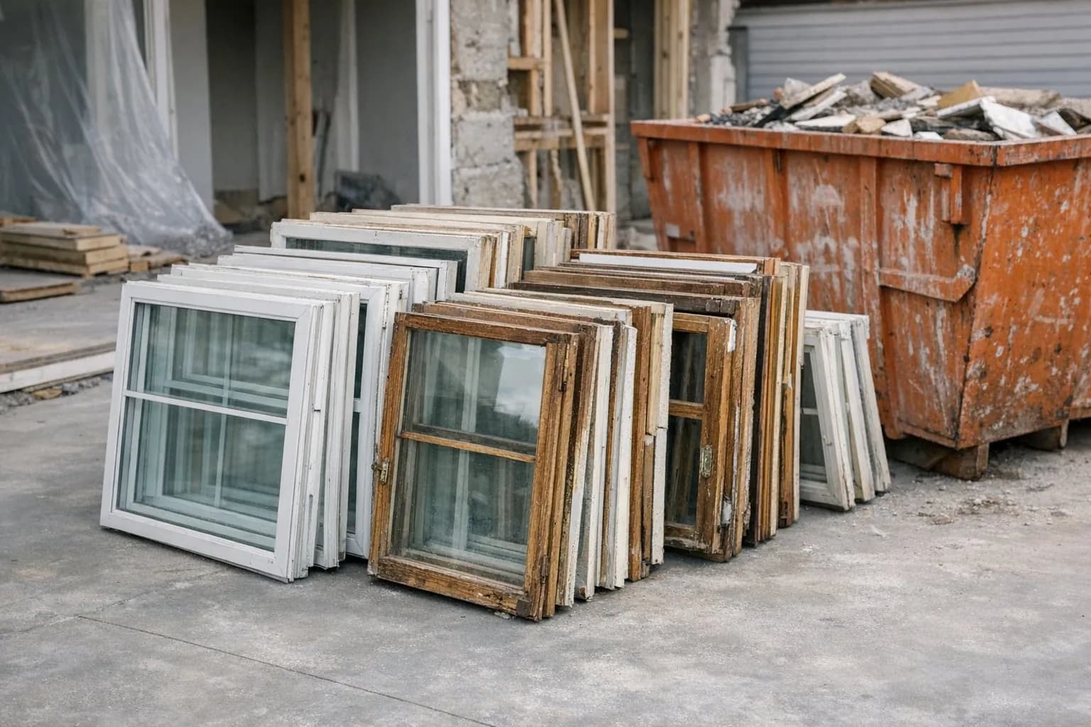 Fenster entsorgen 2026: Container, Kosten & richtige Trennung