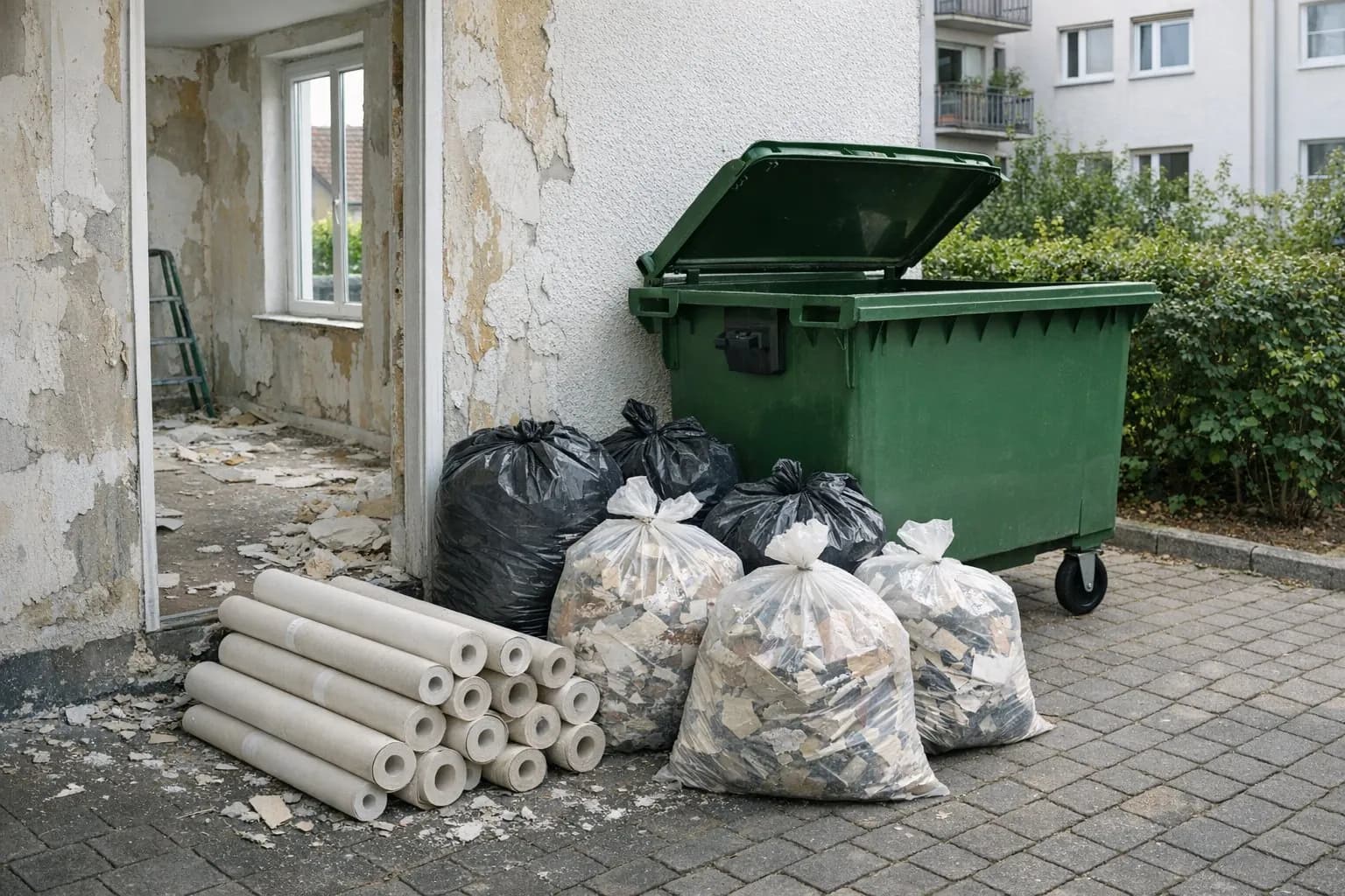 Tapeten entsorgen: Container, Kosten & Regeln 2026