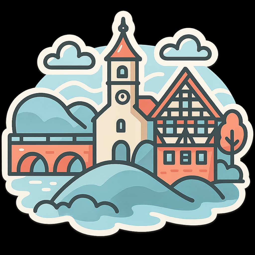 Blick über die Stadt Böblingen mit Innenstadt und Seenlandschaft