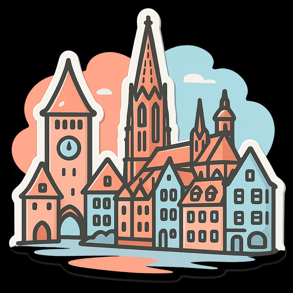 Blick auf Freiburg im Breisgau mit Münster und Altstadt, Symbolbild für Containerservice in der Region