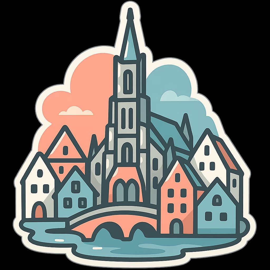 Blick auf Ulm mit dem berühmten Ulmer Münster und der Donau