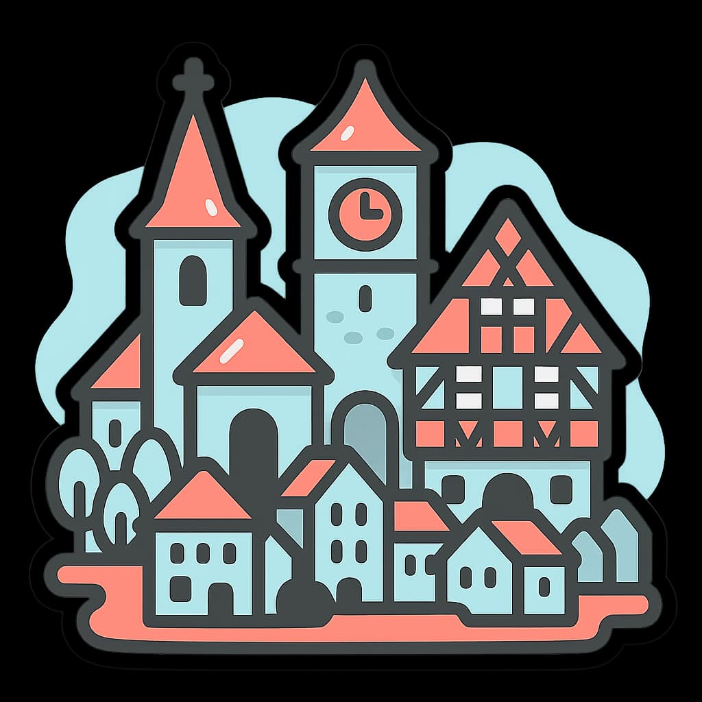 Blick über die Doppelstadt Villingen-Schwenningen im Schwarzwald-Baar-Kreis mit historischen Altstädten