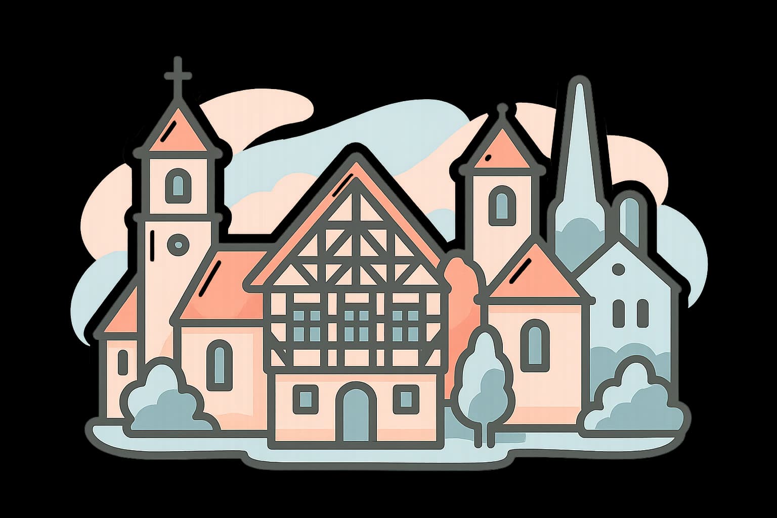 Blick auf Leinfelden-Echterdingen mit der Filderebene nahe Flughafen Stuttgart und Messe Stuttgart